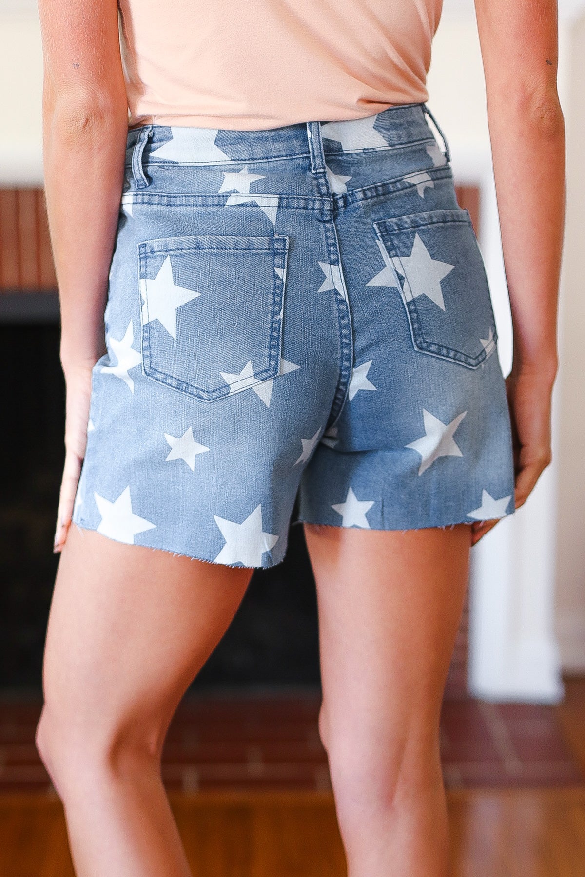 Star Power High-Rise Denim Shorts