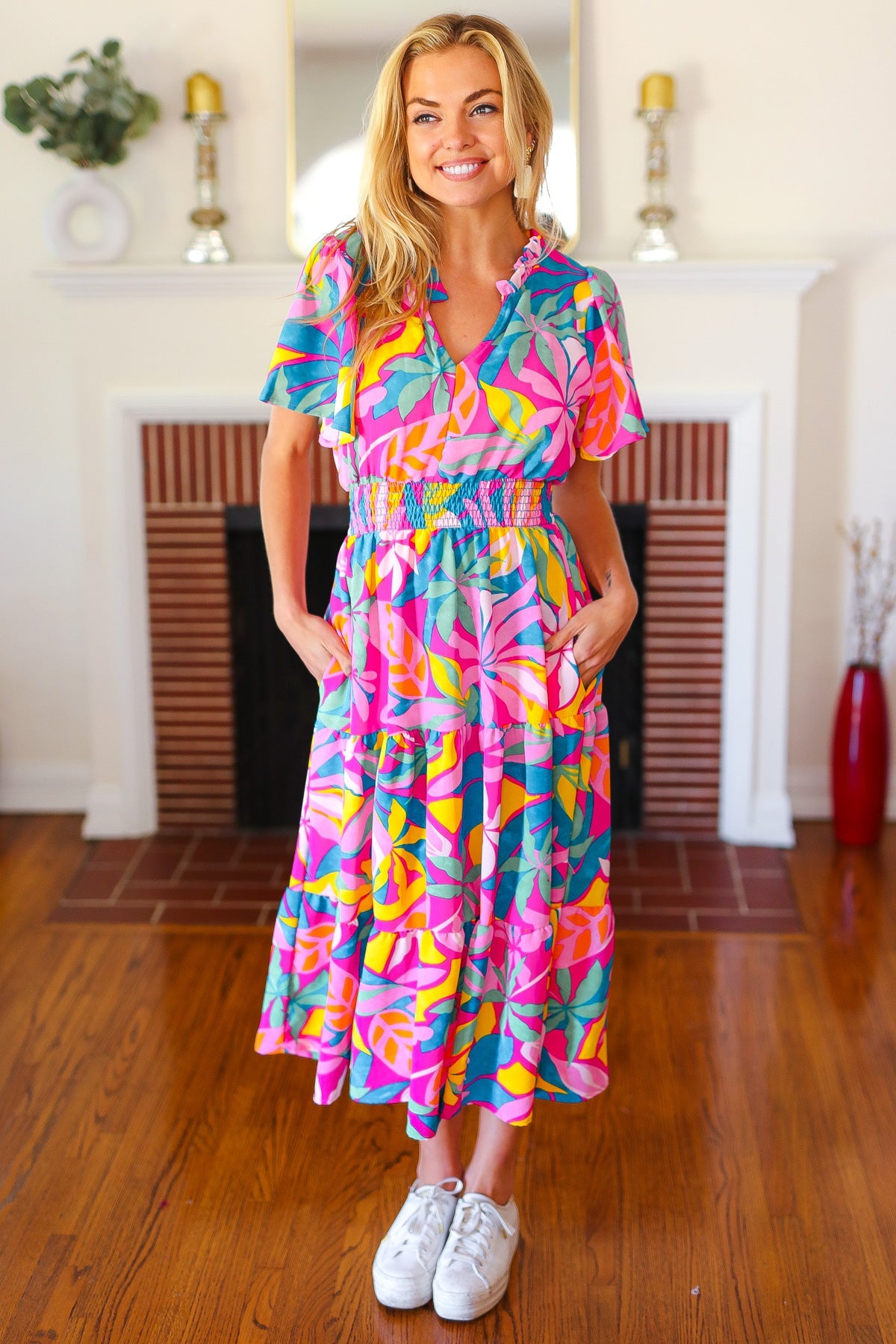 Tropical Trance Floral Maxi Dress