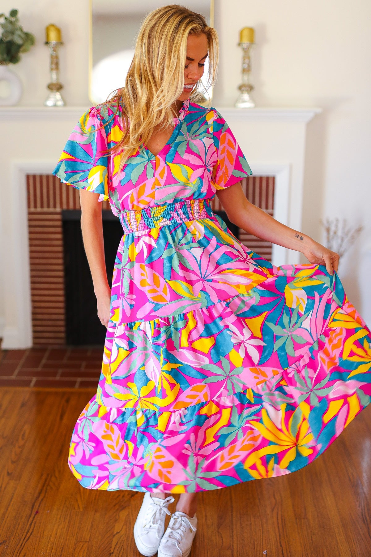 Tropical Trance Floral Maxi Dress