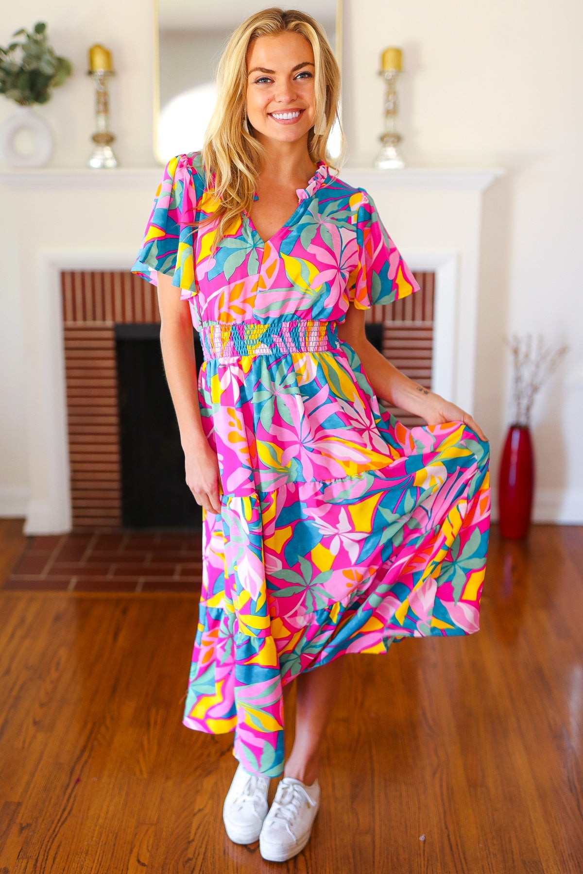 Tropical Trance Floral Maxi Dress