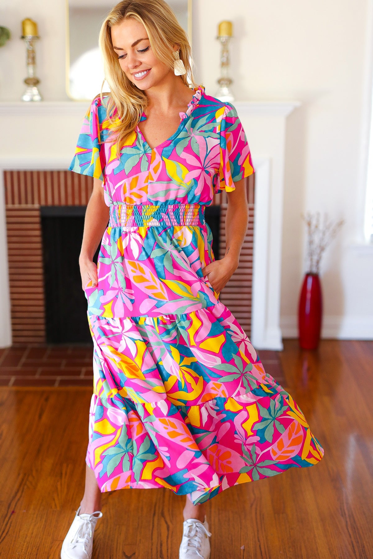 Tropical Trance Floral Maxi Dress