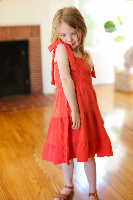 Darling Crepe Tiered Smocked Dress