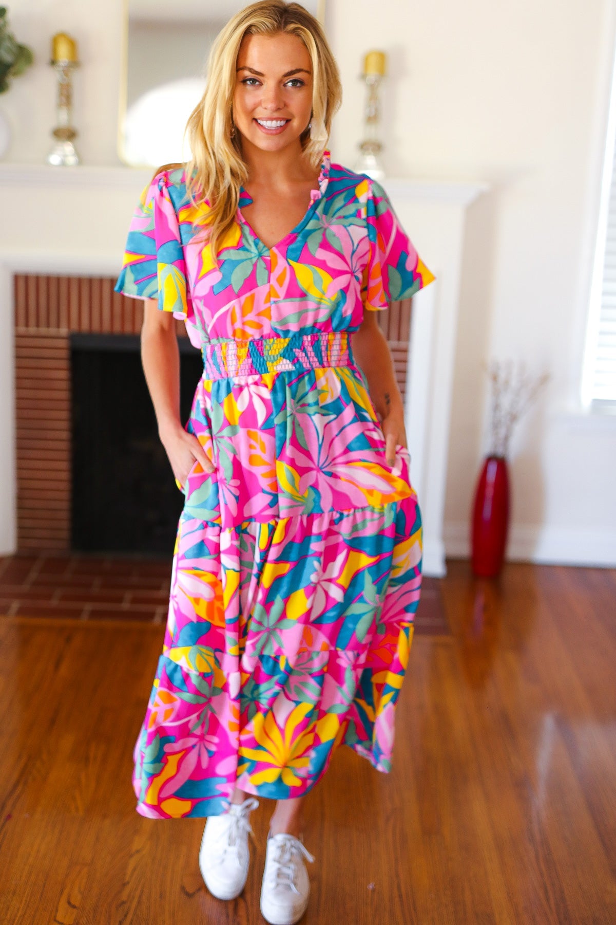 Tropical Trance Floral Maxi Dress