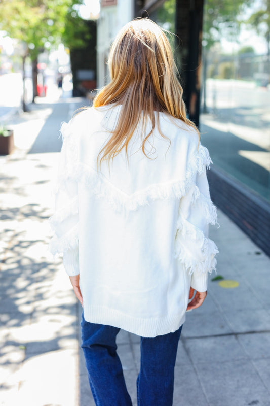 Beautiful You Fringe Knit Cardigan