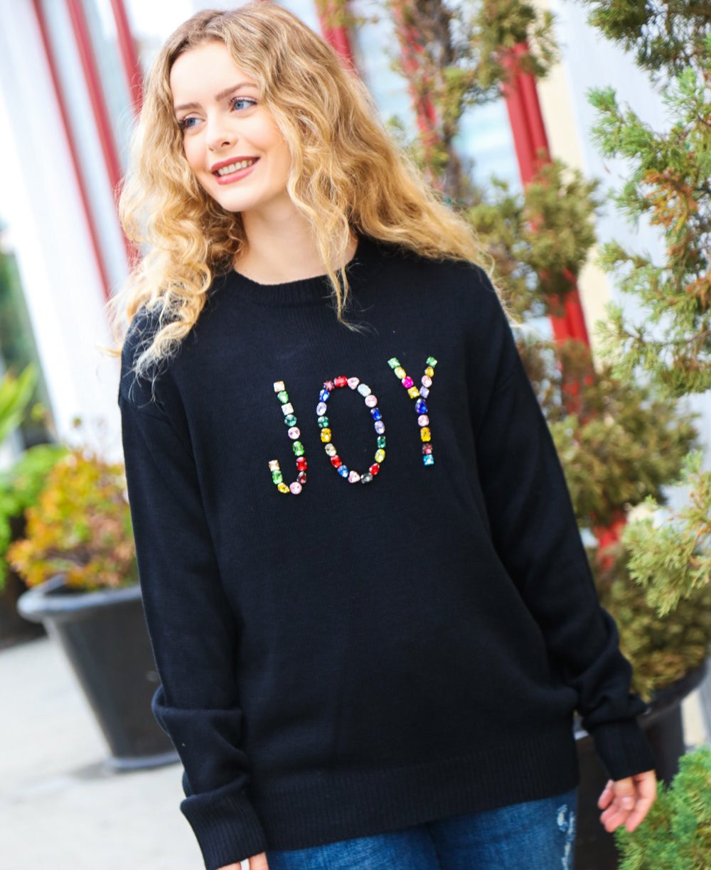 Give Back Joy Beaded Sweater