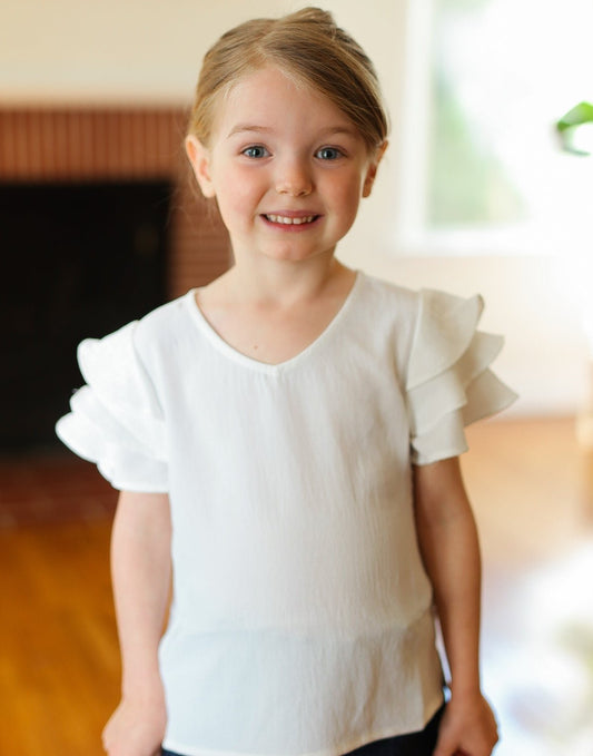 Lovable Ruffle Sleeve Top | Kid's