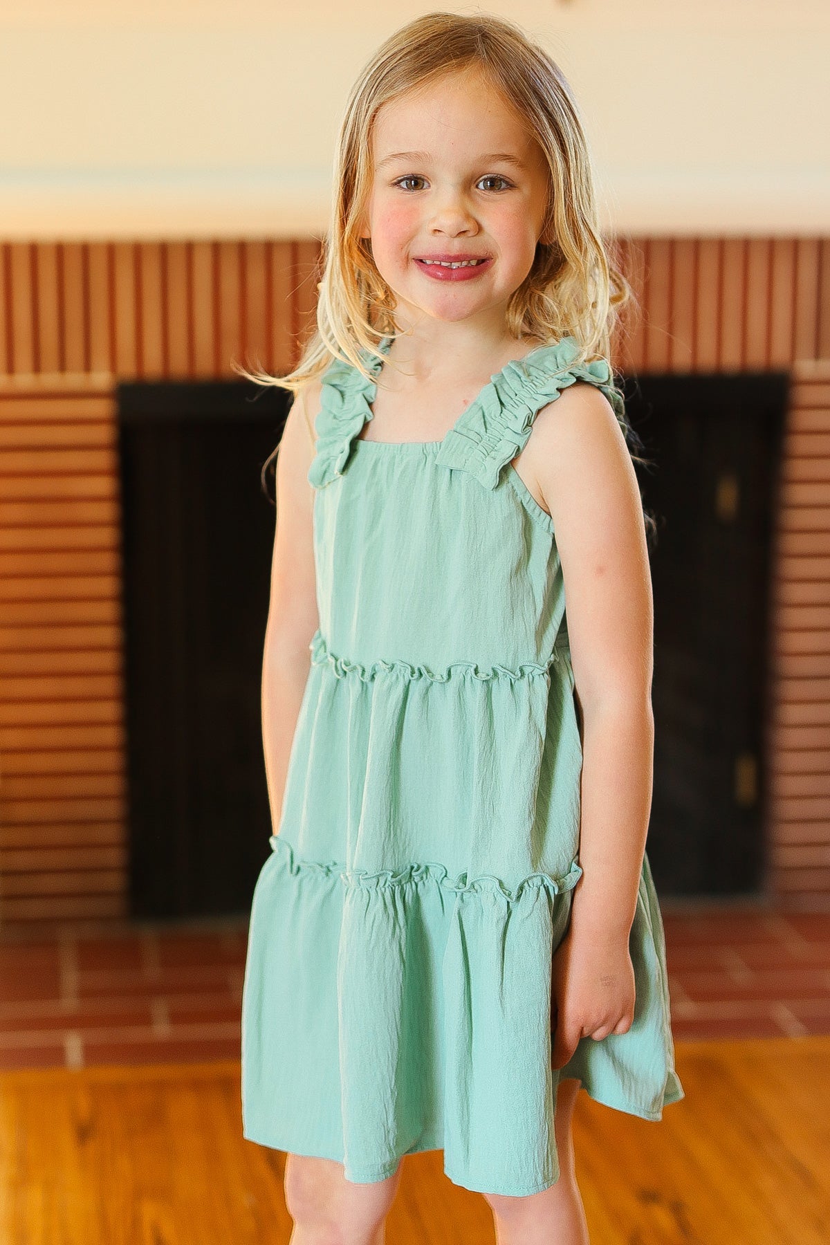 Joyful Tiered Ruffle Sleeveless Dress | Kid's