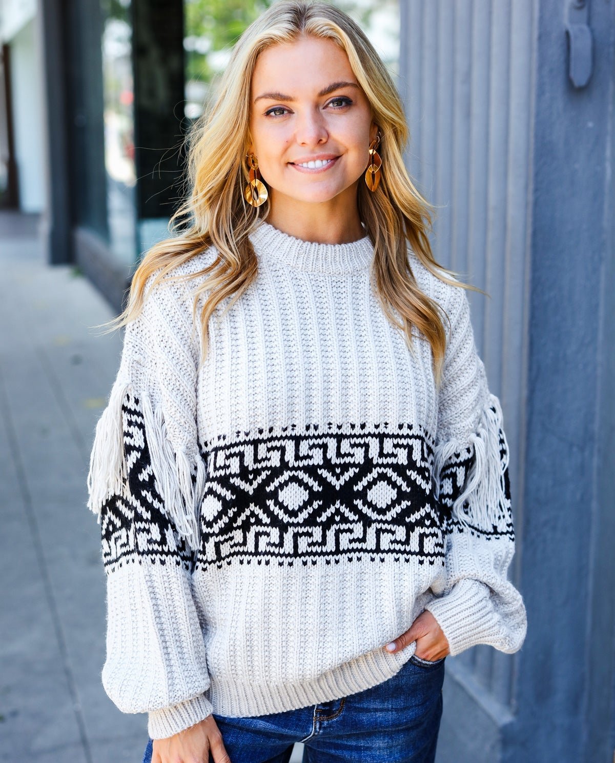 Ready For Anything Aztec Sweater