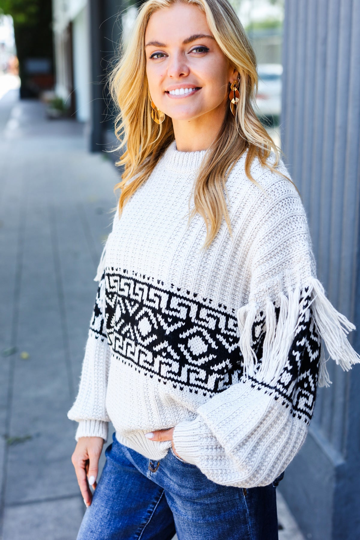 Ready For Anything Aztec Sweater