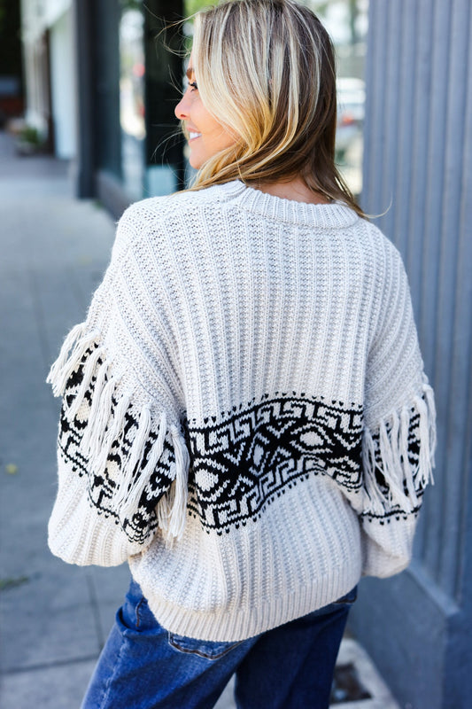 Ready For Anything Aztec Sweater