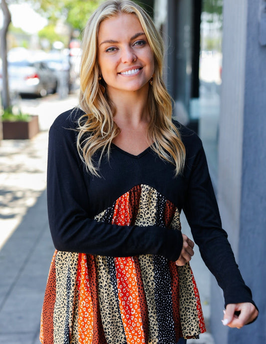 Leopard Striped Top