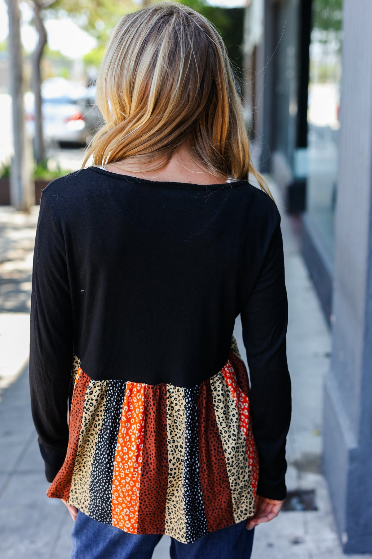 Leopard Striped Top