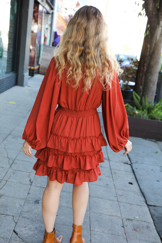 Khalani Smocked Ruffle Dress