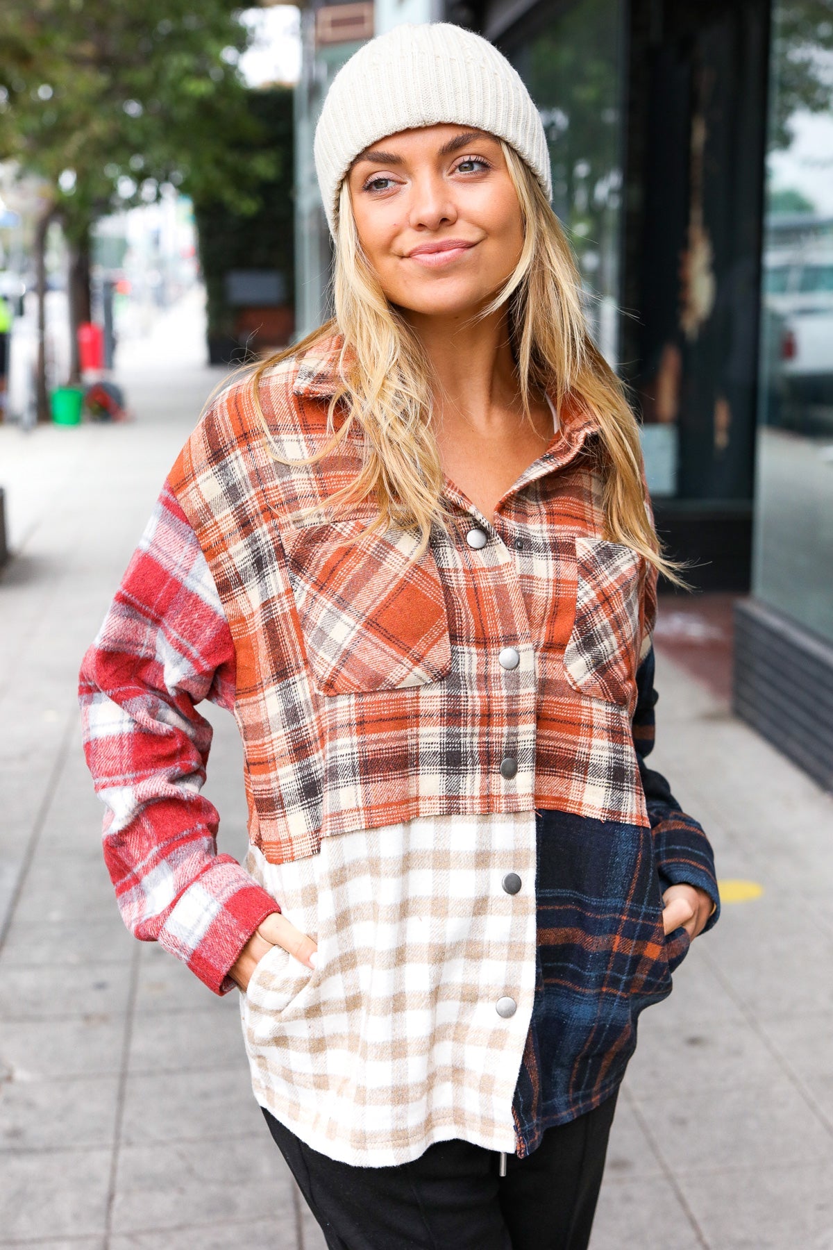 Catch Glances Plaid Shacket