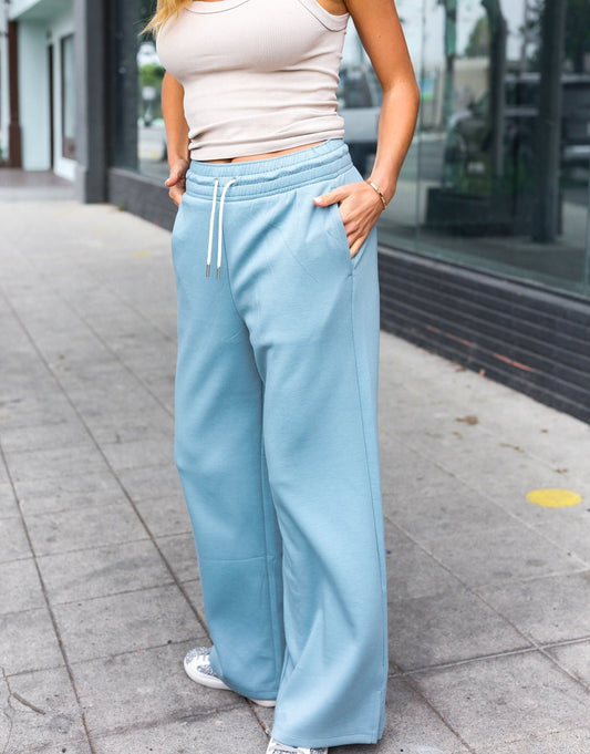 Weekend Ready Scuba Wide Leg Pants