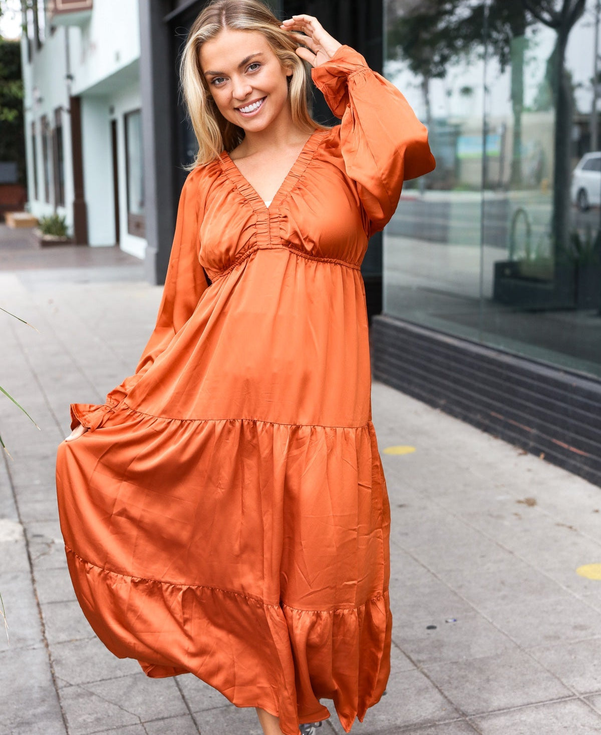 Elegant Satin Maxi Dress