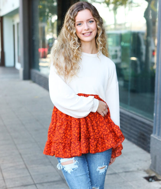 Star Struck Floral Babydoll Top