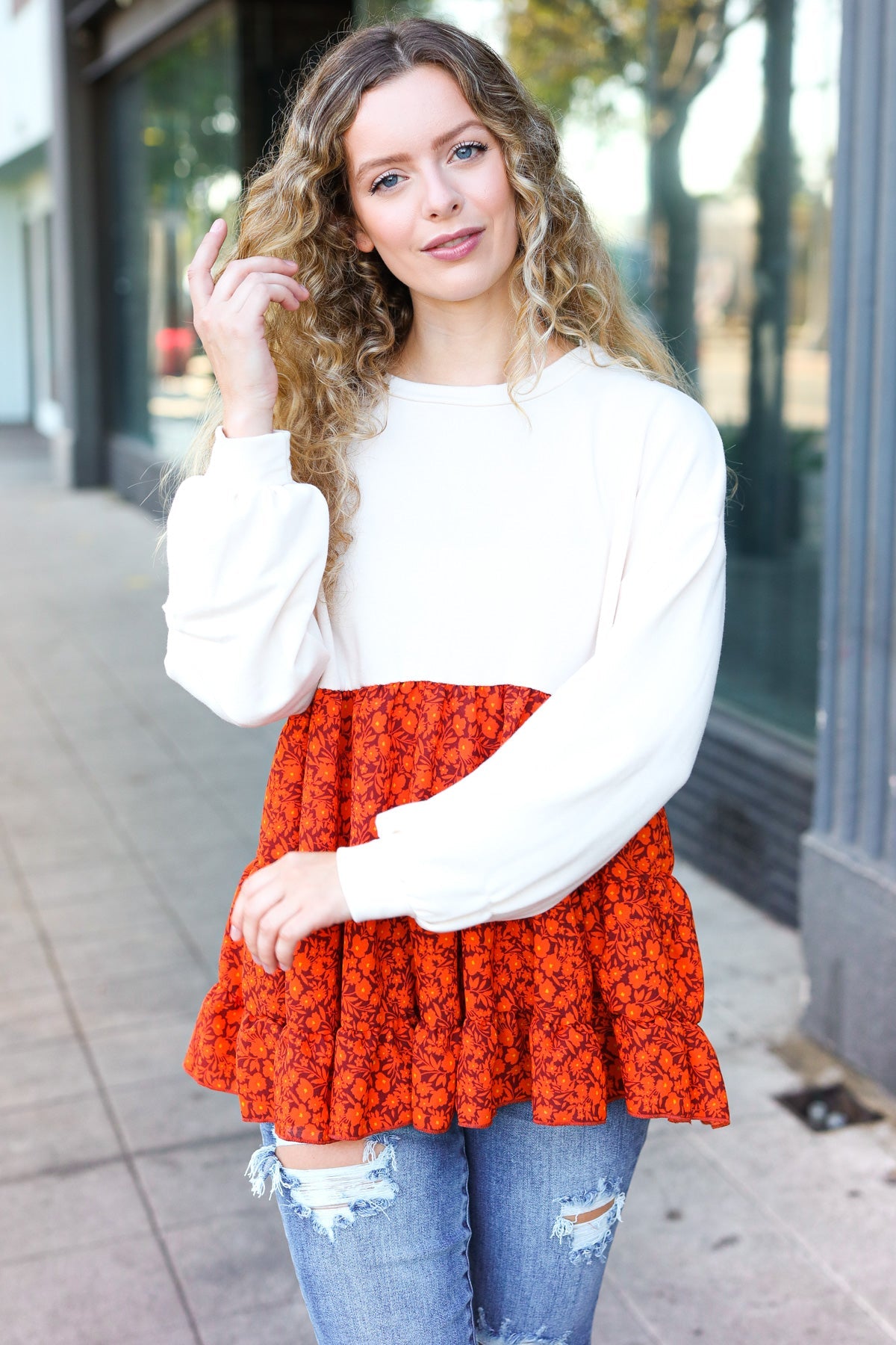 Star Struck Floral Babydoll Top