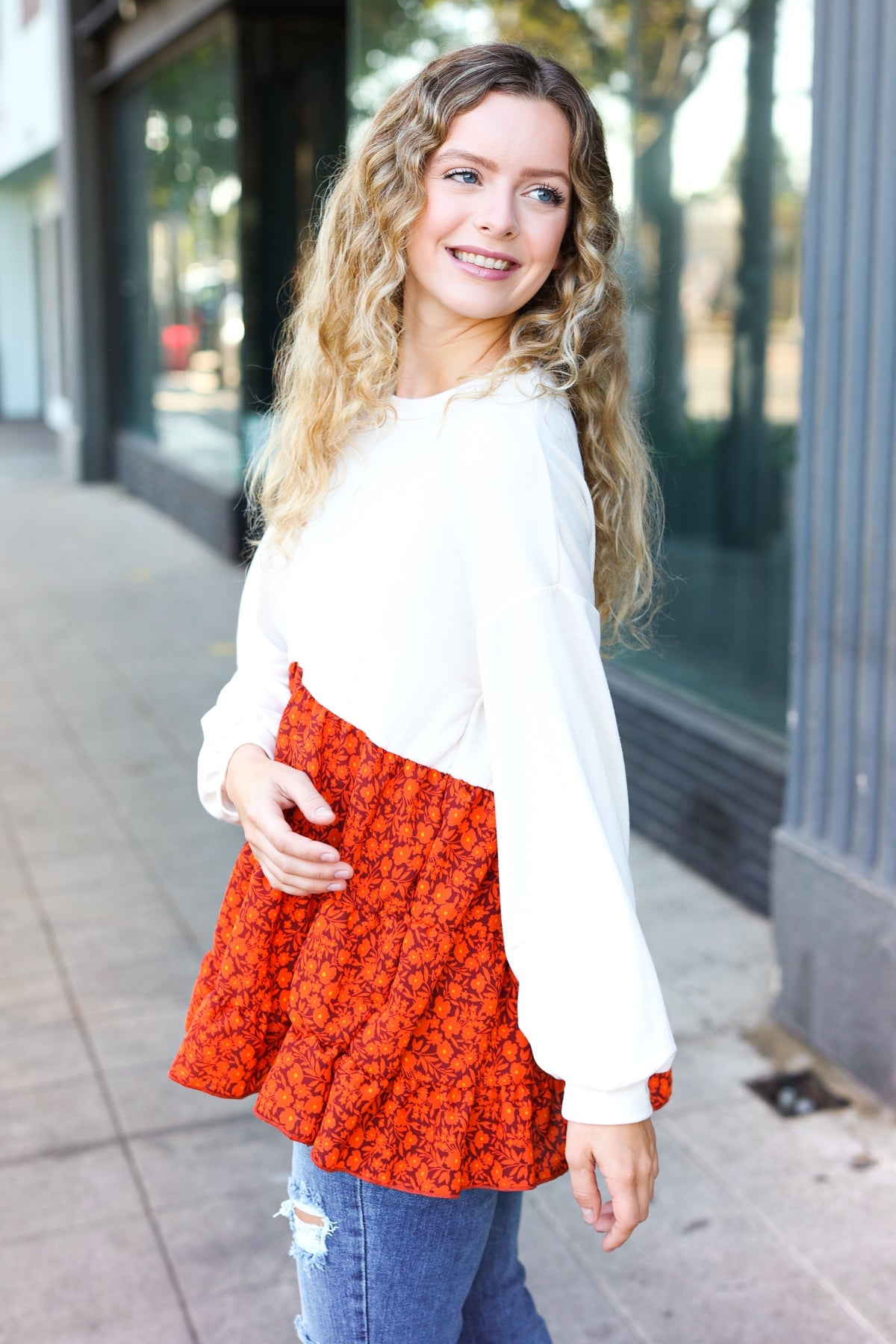 Star Struck Floral Babydoll Top