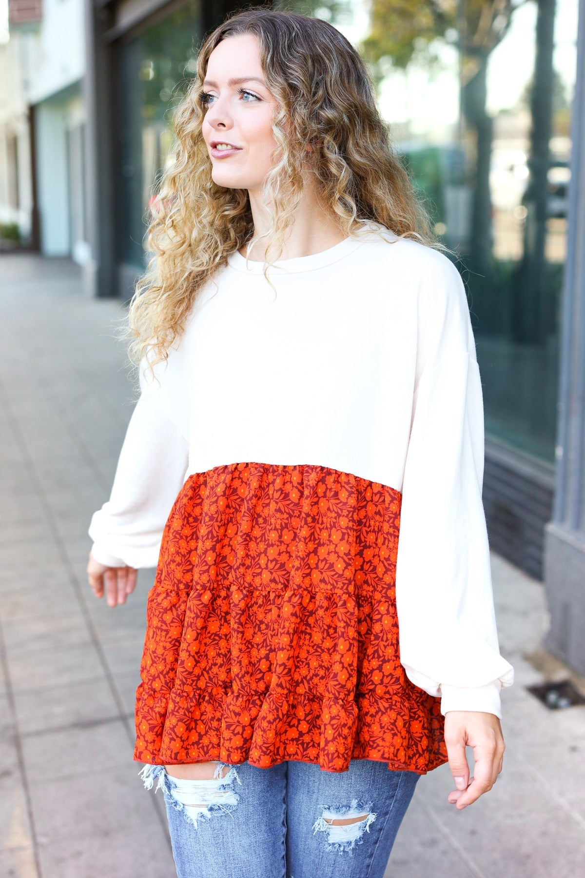 Star Struck Floral Babydoll Top