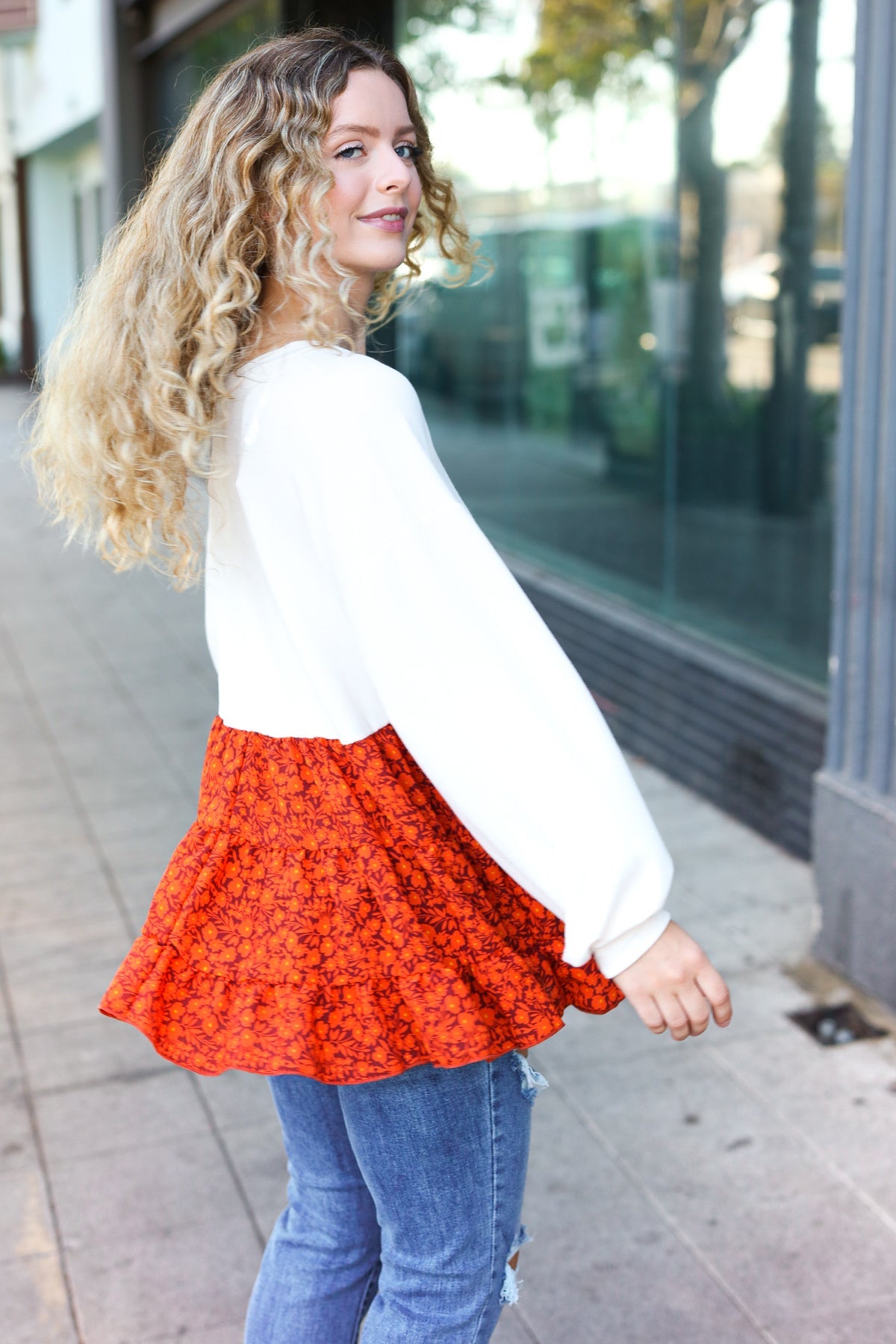 Star Struck Floral Babydoll Top