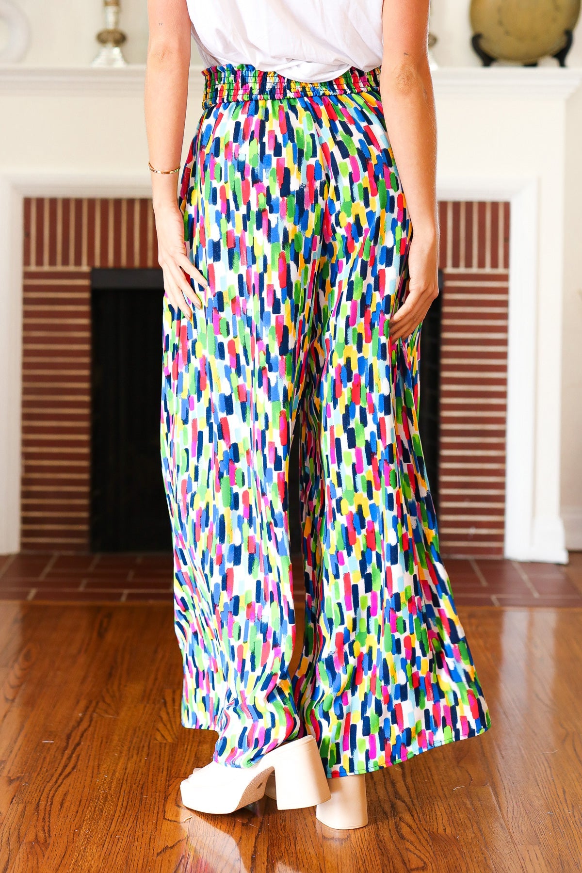 Stand Out Smocked Palazzo Pants