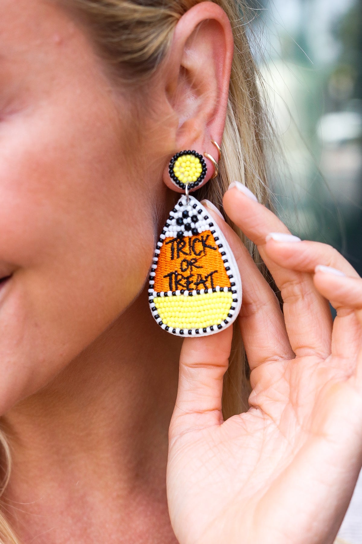 Candy Corn Dangle Earrings