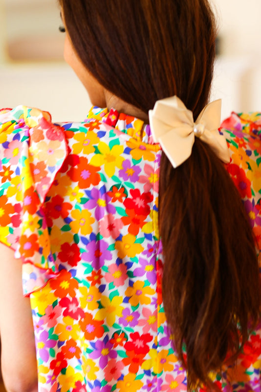 Satin Pearl Coquette Bow