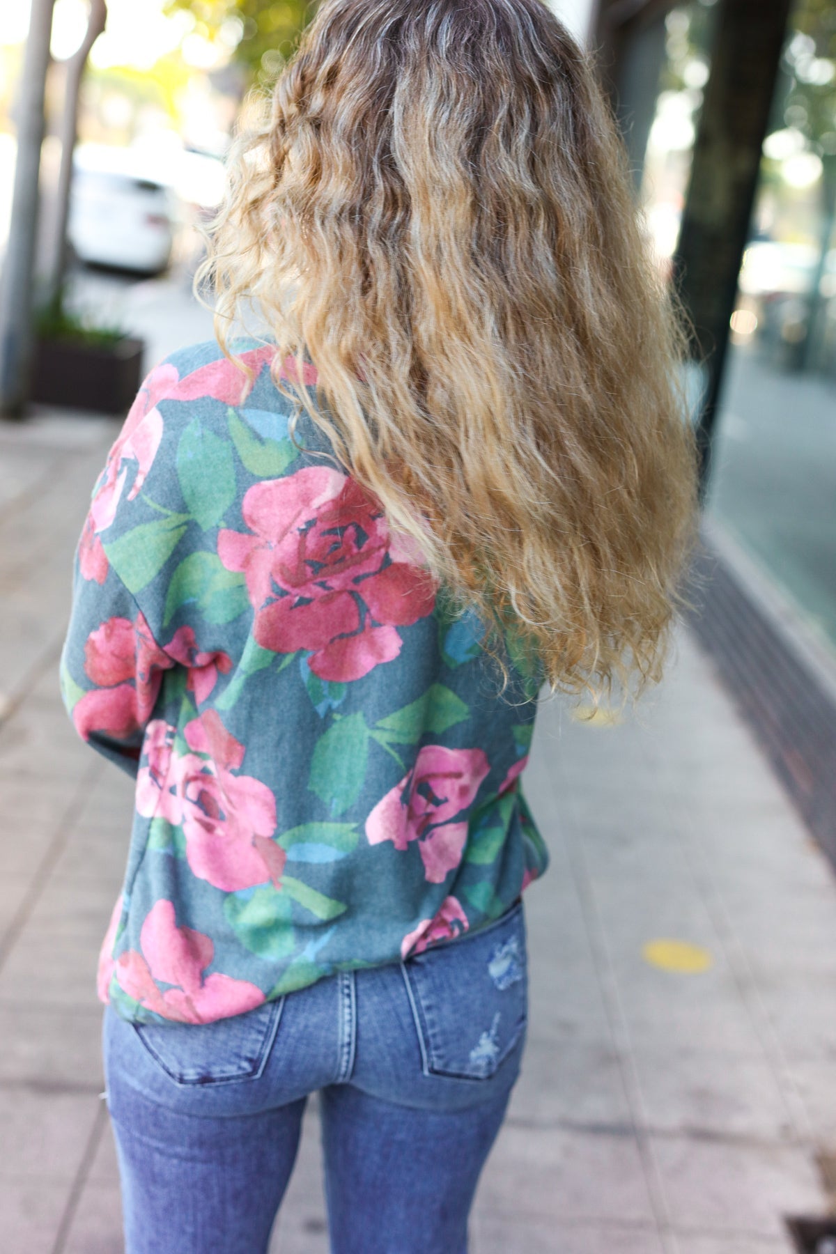 Everyday Floral Brushed Sweater