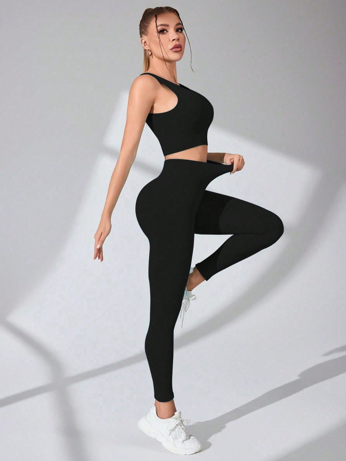 August Scoop Neck Top & Pants Active Set | Multiple Colors