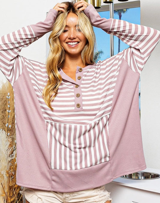 Rayne Striped Thumbhole Top