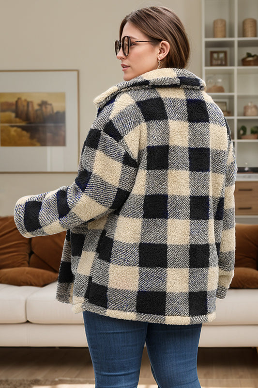 Ryleigh Plaid Coat | Curvy