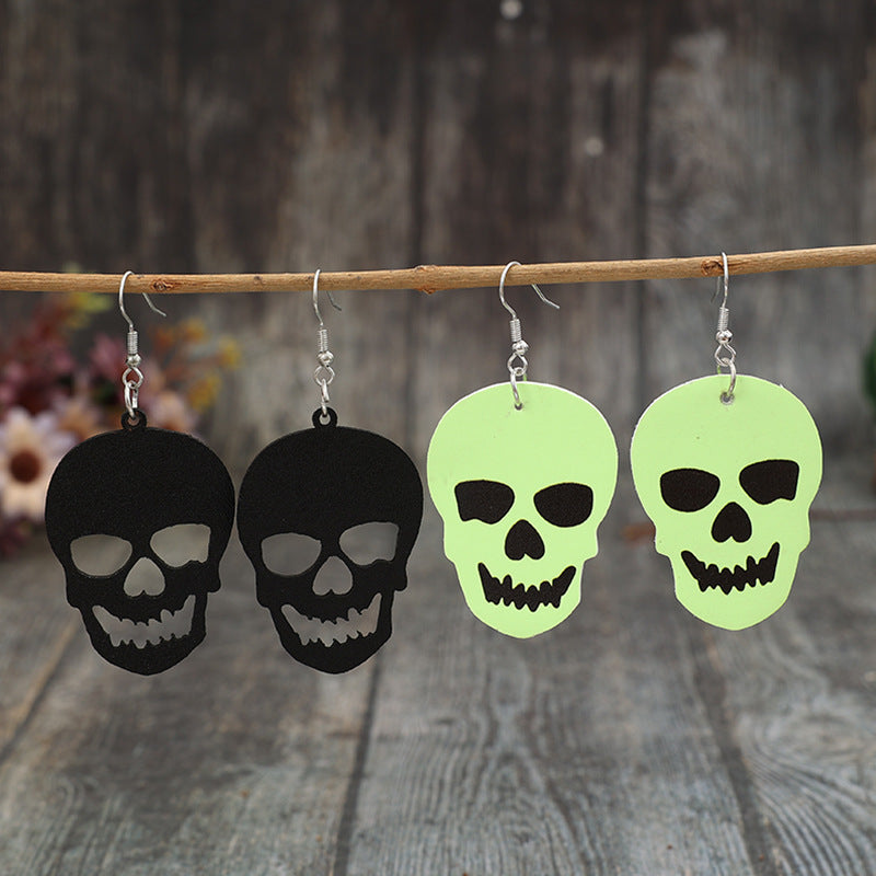 Skull Dangle Earrings Set