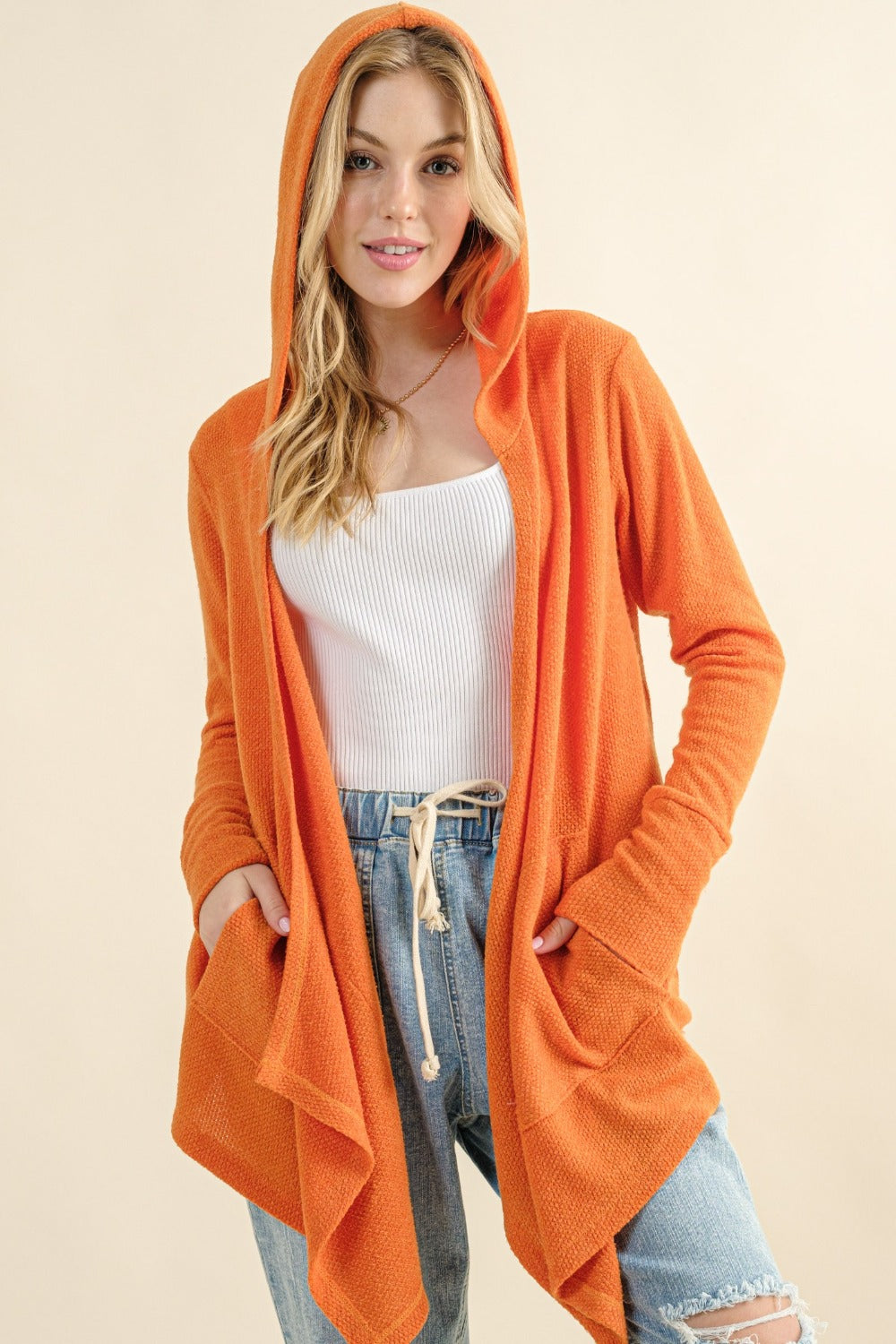 Clare Thermal Hooded Cardigan