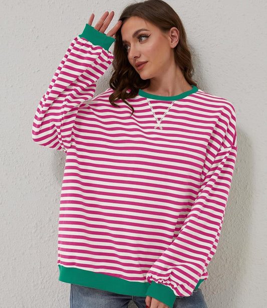 Leighton Striped Sweatshirt | Multiple Colors