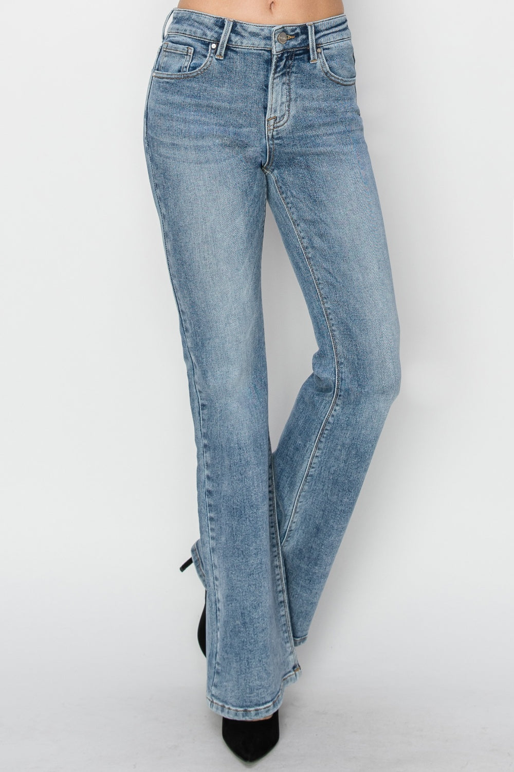 Avayah Mid-Rise Bootcut Jeans | Risen