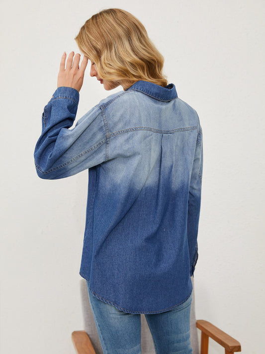 Henley Denim Shacket