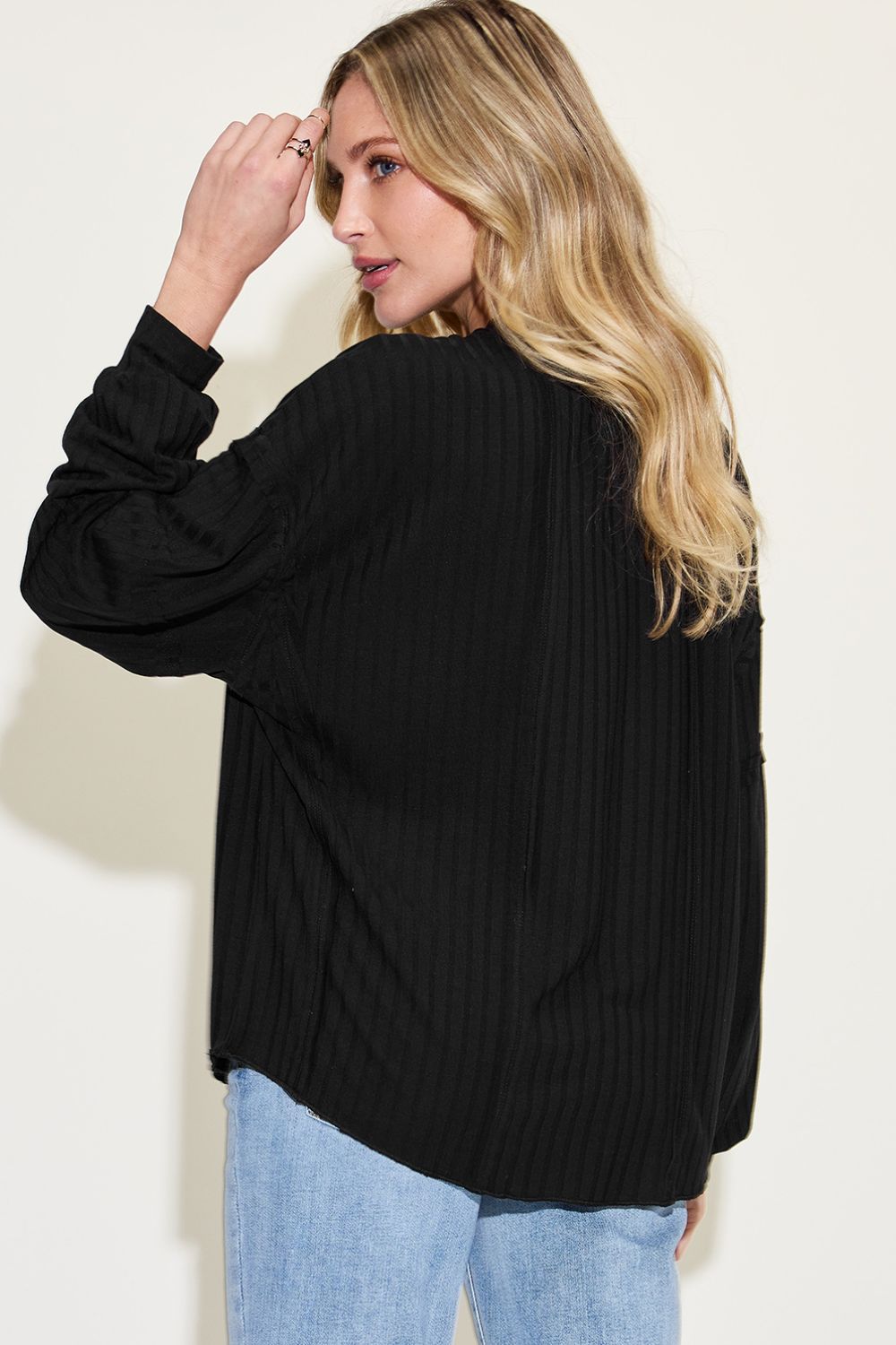 Ribbed Long Sleeve Top | Multiple Colors