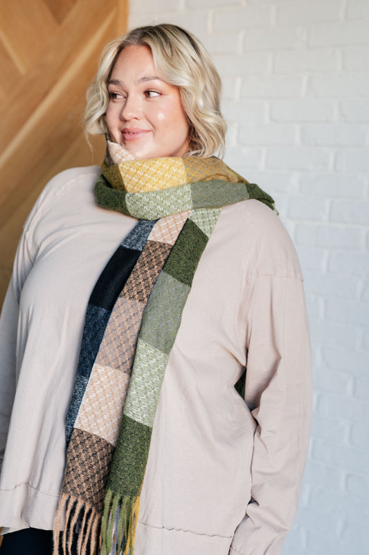 Keep Me Cozy Checkered Scarf | Woodland Shades