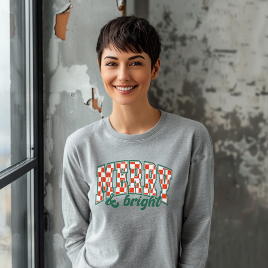 Merry & Bright Graphic Long Sleeve Tee