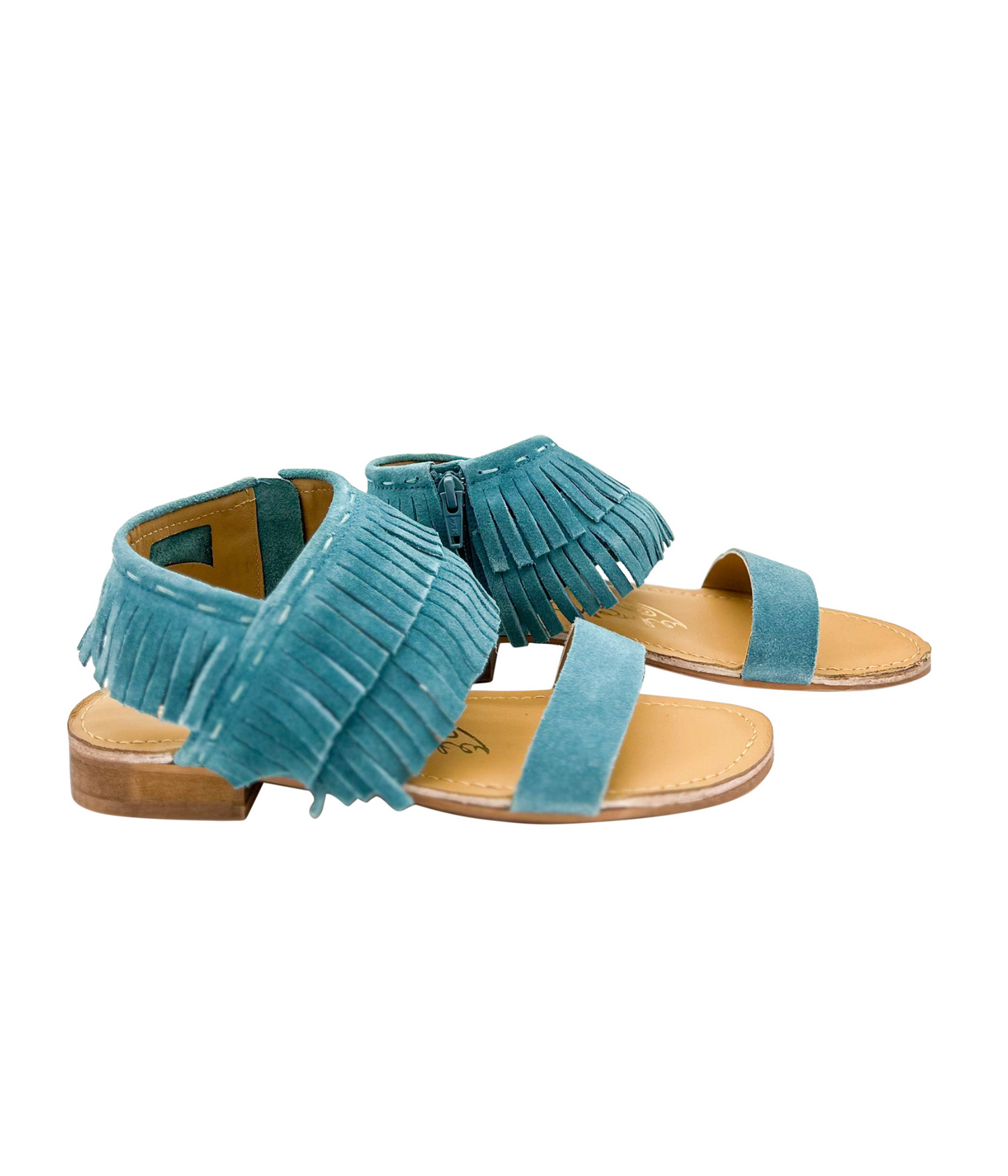 Fringe Star Sandals | Teal