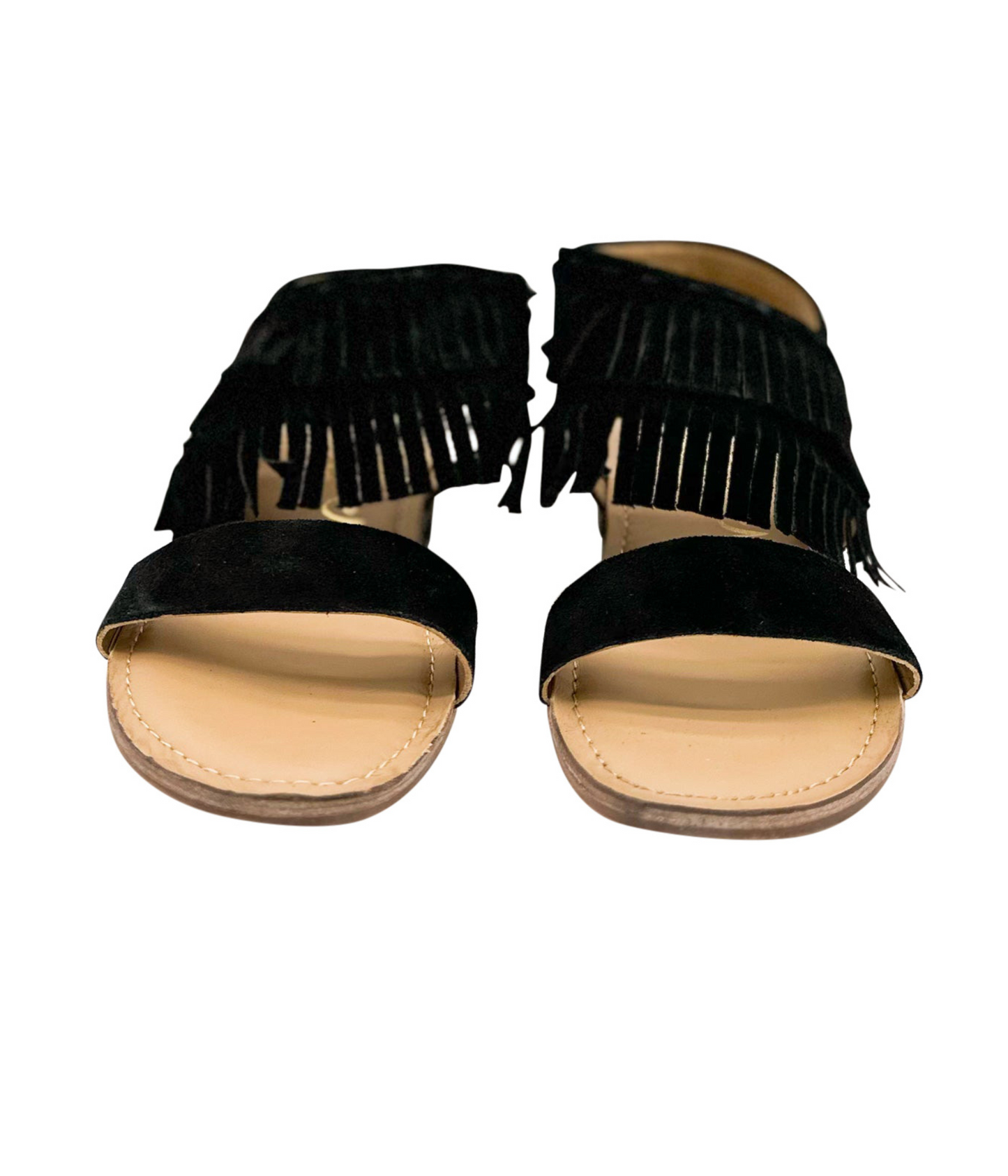 Fringe Star Sandals | Black