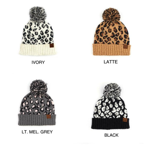 C.C. Leopard Pom Beanie | Multiple Colors