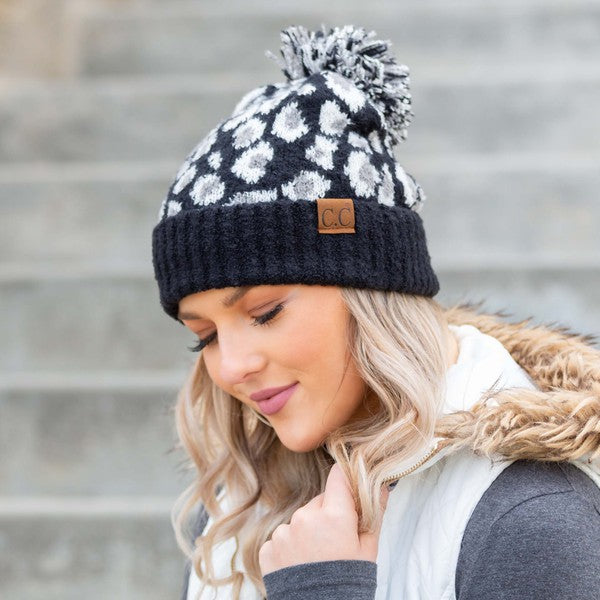 C.C. Leopard Pom Beanie | Multiple Colors