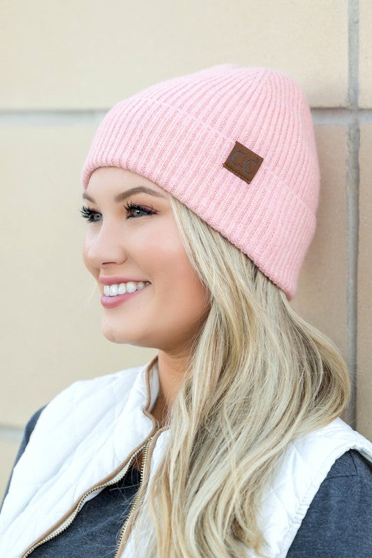 C.C. Fine Yarn Cuff Beanie | Multiple Colors