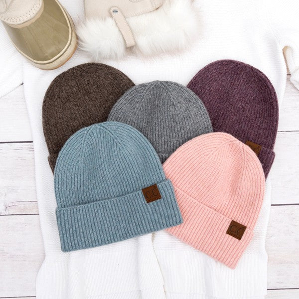 C.C. Fine Yarn Cuff Beanie | Multiple Colors