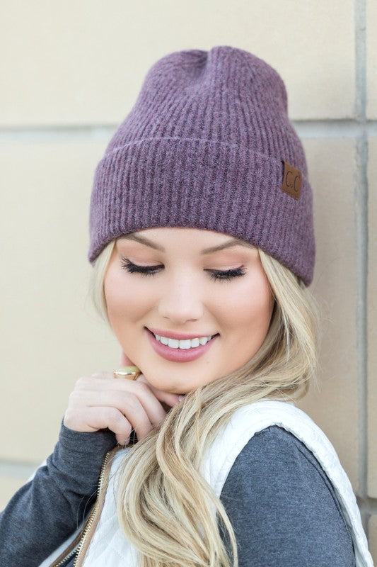 C.C. Fine Yarn Cuff Beanie | Multiple Colors