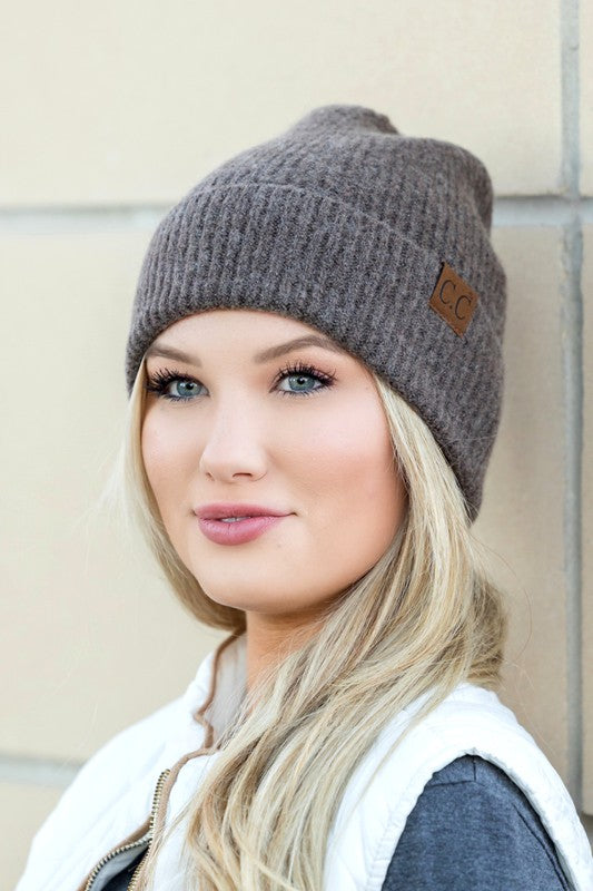 C.C. Fine Yarn Cuff Beanie | Multiple Colors