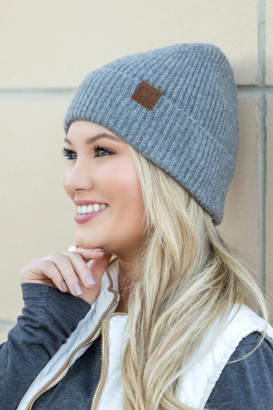 C.C. Fine Yarn Cuff Beanie | Multiple Colors