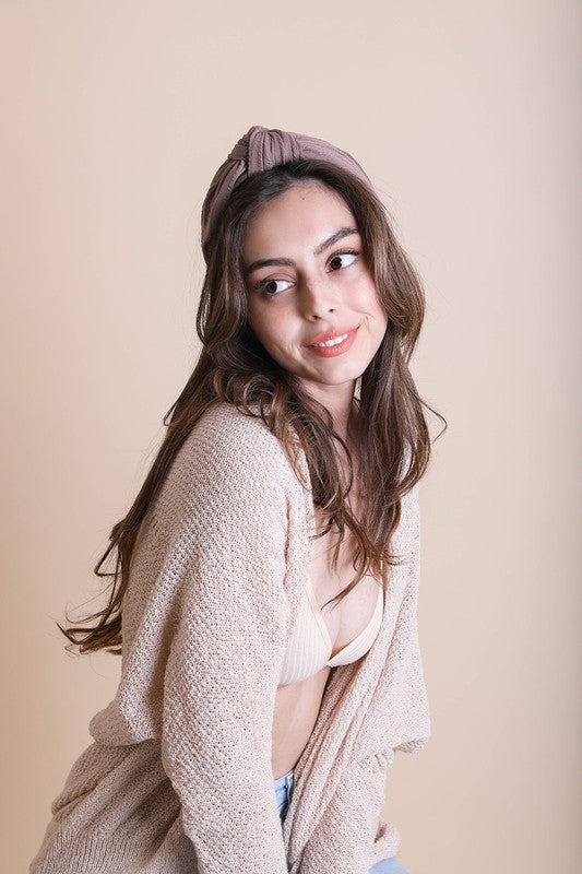 Striped Topknot Headband